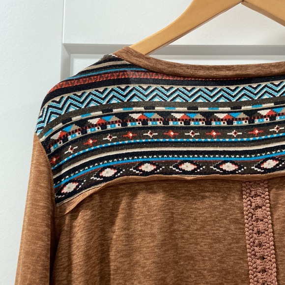 Cowgirl up Western long sleeve Aztec print XXL two flaws - Picture 12 of 14